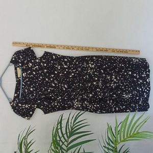 Michael Kors, Italian Made, Black Print Sheath Dress, Size 12.           (6..75)